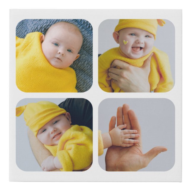 Personalized Photo and Frame Faux Canvas Print (Front)