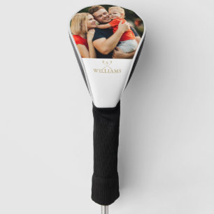 Personalized Photo And Gold Name Golf Clubs Head Cover