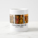 Personalized Photo and Love Heart Best Dog Parent Giant Coffee Mug<br><div class="desc">Personalized 5 Photo and love heart detail text keepsake mug from Ricaso - add your own photographs and two lines of text - photo keepsake gifts make the best presents for the best dog parents</div>