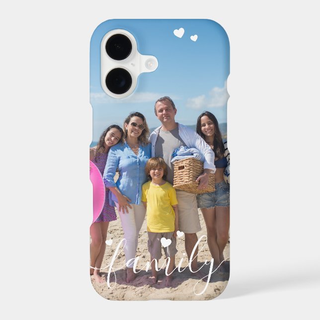 Personalized Photo and Love Hearts Case-Mate iPhone Case (Back)