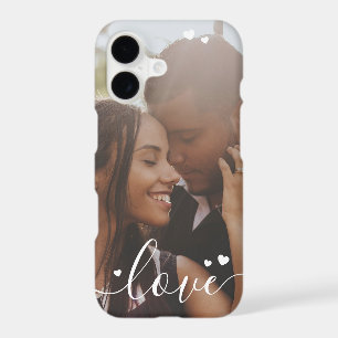 Personalized Photo and Love Hearts iPhone 17 Case