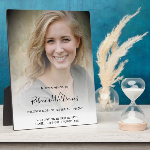 Personalized Photo and message on easel stand Plaque