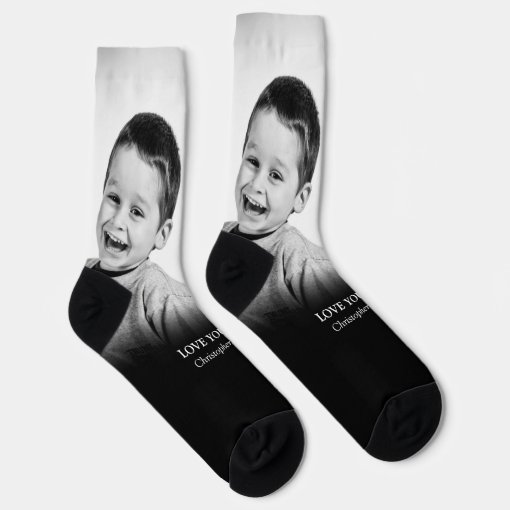 Personalized Photo And Message Socks Zazzle