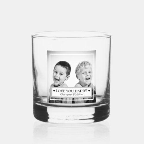 Personalized Photo And Message Whiskey Glass