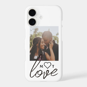 Personalized Photo and Monogram Text Photo Collage iPhone 17 Case