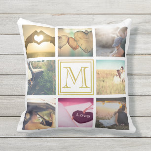 Personalized Photo and monogram Throw Pillow