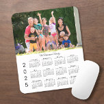 Personalized Photo and Name 2025 Calendar Mouse Pad<br><div class="desc">Keep the people you love nearby with a personalized 2025 calendar mouse pad. Replace the sample photo and name with your own in the sidebar. The custom text is in a modern black script font. Below it is an easy to read black 2025 calendar on a white background. Makes a...</div>