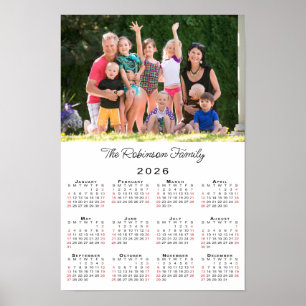 Personalized Photo and Name 2026 Calendar Poster