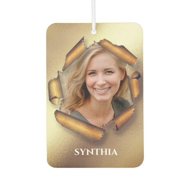 Personalized Photo and Name Air Freshener (Front)