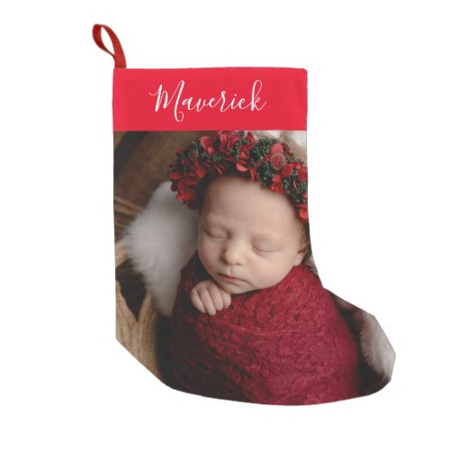 Personalized Photo and Name Christmas Stocking