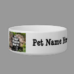 Personalized Photo and Name Custom Pet Bowl Dish