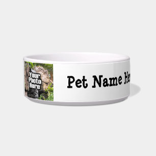 Personalized Photo and Name Custom Pet Bowl Dish