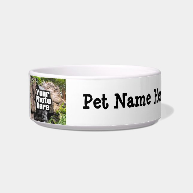 Personalized Photo and Name Custom Pet Bowl Dish (Left)