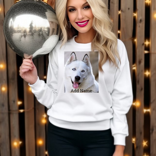 Personalized Photo and Name Customized Minimalist  Sweatshirt (Creator Uploaded)