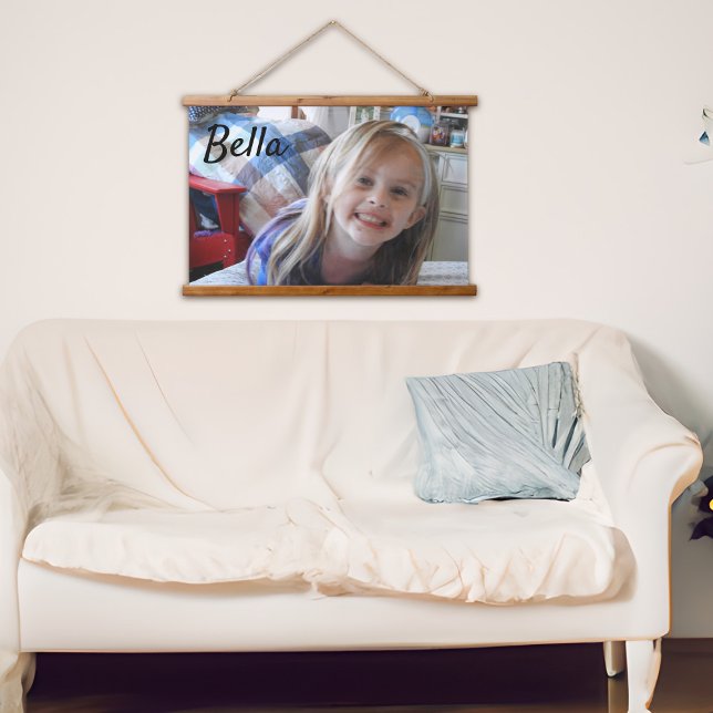 Personalized Photo and Name Family Photo Hanging Tapestry (Creator Uploaded)