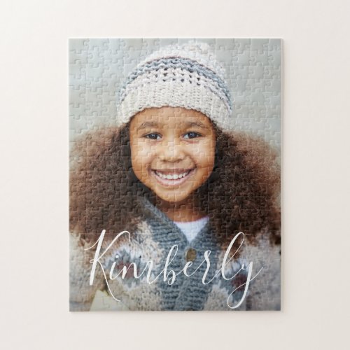 personalized photo and name jigsaw puzzle