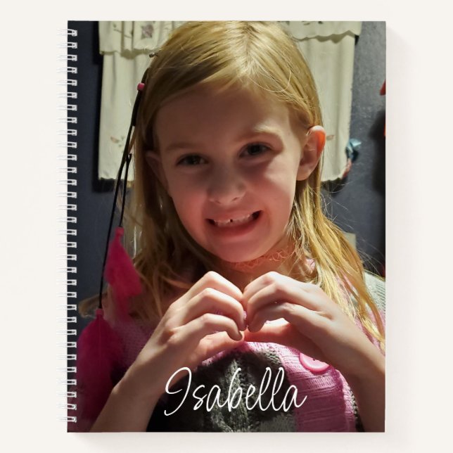 Personalized Photo and Name Sketchbook Notebook (Front)