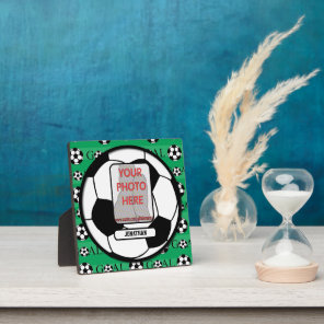 Personalized Photo and Name Soccer Ball Plaque