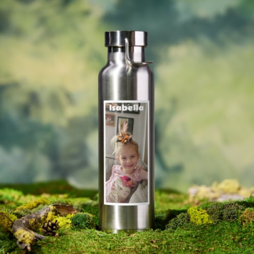 Personalized Photo and Name Water Bottle