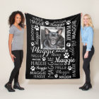 Personalized Photo and Names | Black Dog Blanket