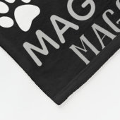 Personalized Photo and Names | Black Dog Blanket (Corner)