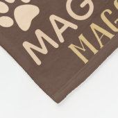 Personalized Photo and Names | Brown Dog Blanket (Corner)