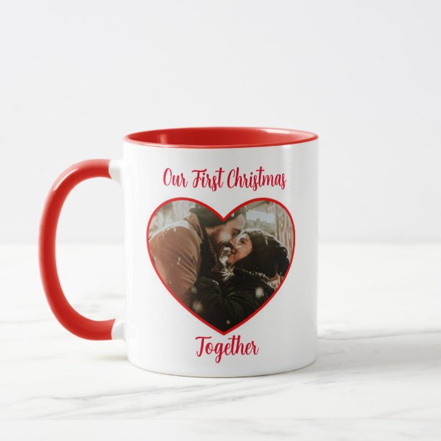 Personalized Photo and Names | Our First Christmas Mug (Left)