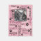 Personalized Photo and Names | Pink Dog Blanket