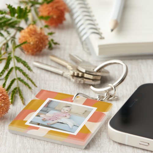 Personalized Photo and Pattern Keychain