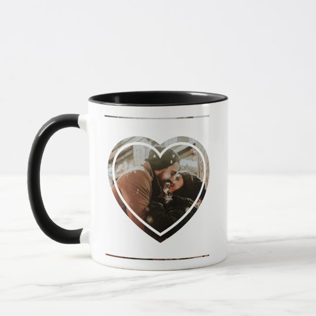 Personalized Photo and Personal Message Romantic  Mug (Left)