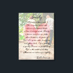 Personalized photo and poem canvas print<br><div class="desc">Custom poem,  heart and image</div>