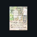 Personalized photo and poem canvas print<br><div class="desc">Custom poem and image</div>