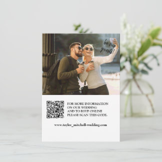 personalized photo and qr-code wedding invitation