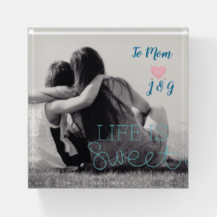 Personalized Photo and Quote Design Paperweight