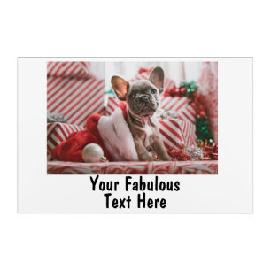 Personalized Photo and Text 36"x24" Acrylic Print