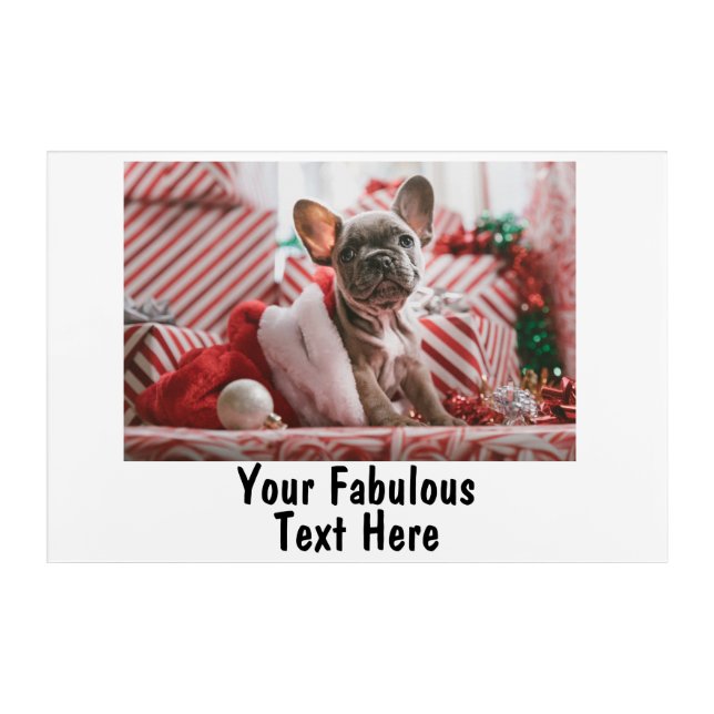 Personalized Photo and Text 36"x24" Acrylic Print (Front)