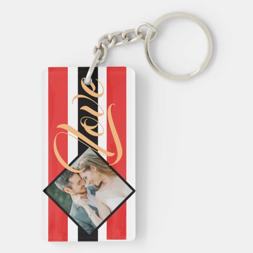 Personalized Photo And Text Acrylic double_sided Keychain