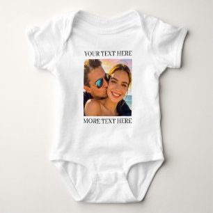 Personalized Photo and Text Baby Bodysuit