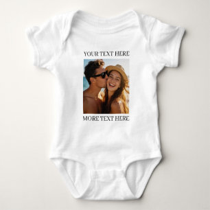 Personalized Photo and Text Baby Bodysuit