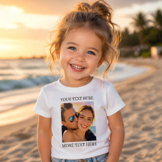 Personalized Photo and Text Baby T-Shirt