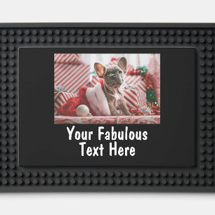 Personalized Photo and Text Bar Mat