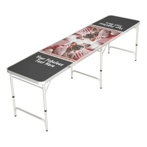 Personalized Photo and Text Beer Pong Table