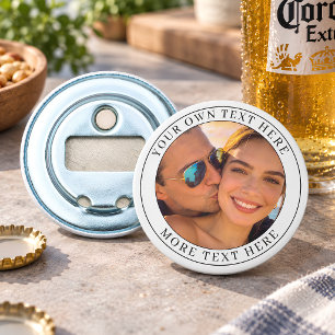 Personalized Photo and Text Bottle Opener