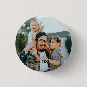 Personalized Photo and Text Button