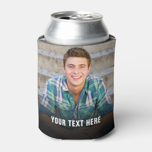 Personalized Photo And Text Can Cooler (Can Front)