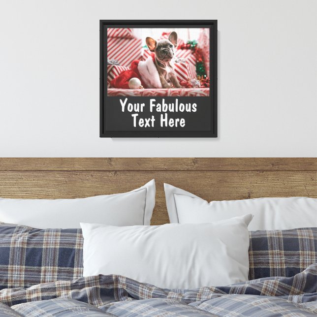 Personalized Photo and Text Canvas Print (Insitu(Bedroom))