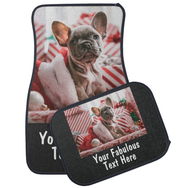 Personalized Photo and Text Car Floor Mat (Set)