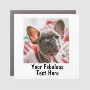 Personalized Photo and Text Car Magnet