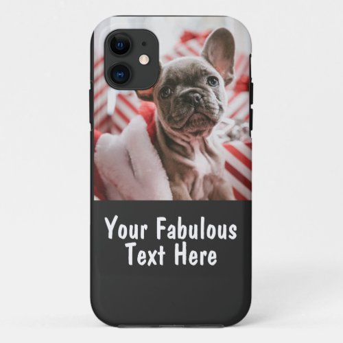 Personalized Photo and Text iPhone 11 Case