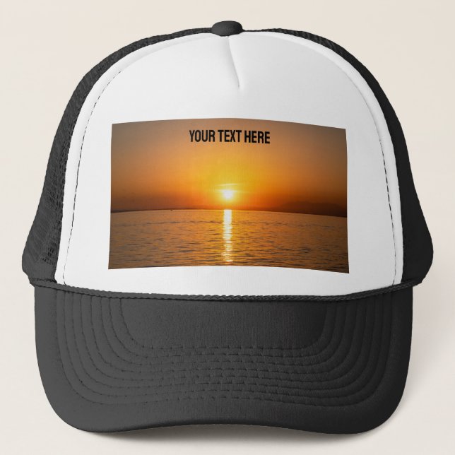 Personalized  Photo And Text chic and elegant Trucker Hat (Front)